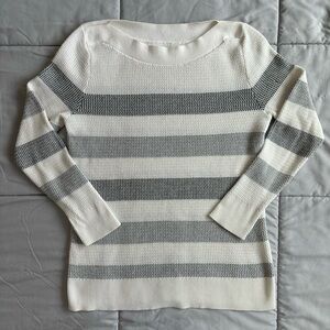 size small petite striped sweater